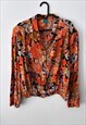 BOHO ABSTRACT ORANGE BLOUSE 