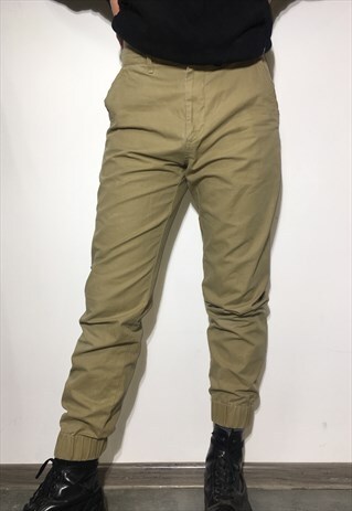 VINTAGE 90' OLDSCHOOL COOL BEIGE TROUSERS