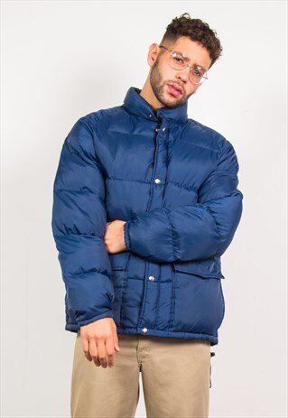 90'S BLUE PUFFER JACKET WINTER COAT