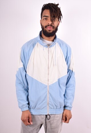 NIKE MENS VINTAGE TRACKSUIT TOP JACKET LARGE BLUE 90S