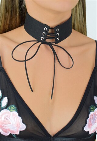 TIE UP BLACK CHOKER