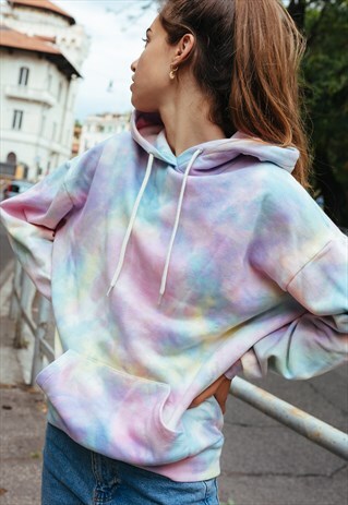 TIE-DYE OVERSIZED HOODIE - MULTICOLOUR