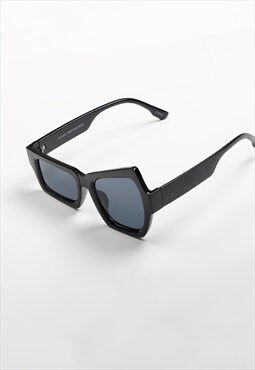 Abstract Sunglasses - Black