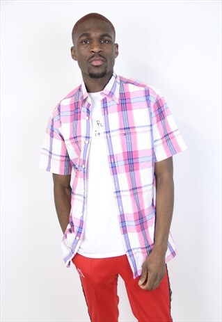 VINTAGE TOMMY HILFIGER CHECK SHORT SLEEVE SHIRT