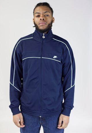 VINTAGE NIKE NAVY ZIP UP 90'S JACKET