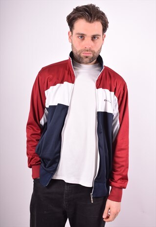 CHAMPION MENS VINTAGE TRACKSUIT TOP JACKET XL MULTI 90S