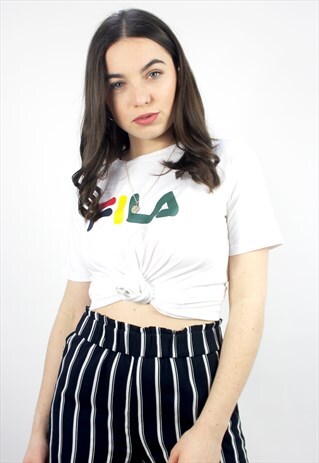 90'S RETRO WHITE SPELL-OUT LOGO T-SHIRT