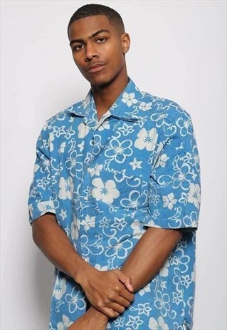 VINTAGE BEST COMAPNY HAWAIIAN SHIRT BLUE