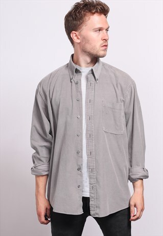 VINTAGE CORDUROY CORD SHIRT GREY