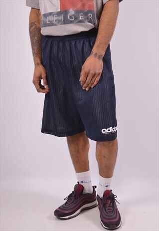 VINTAGE ADIDAS REVERSIBLE SPORT SHORTS NAVY BLUE