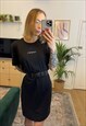 TRAVEL INFINITE BLACK T-SHIRT DRESS