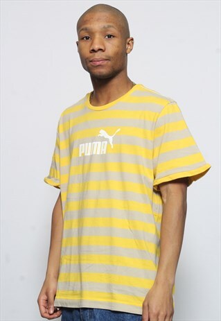 VINTAGE PUMA LOGO T-SHIRT YELLOW