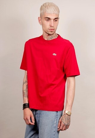 VINTAGE 80'S LACOSTE RED T-SHIRT