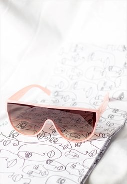 Pink Flat Top Full Lens Sunglasses