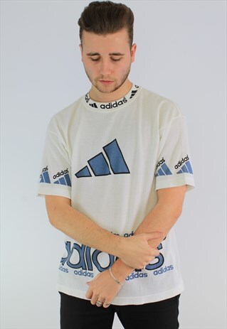 ADIDAS BIG LOGO VINTAGE SPELLOUT SS T-SHIRT