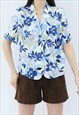 90S VINTAGE MULTICOLOURED FLORAL SHIRT (SIZE M)
