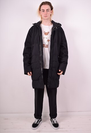 DIADORA MENS VINTAGE PADDED JACKET XXL BLACK 90S