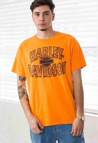 VINTAGE HARLEY-DAVIDSON T-SHIRT LOGO 90S ONE SIZE 8.5