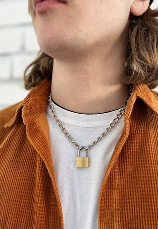 THIN PADLOCK NECKLACE CHAIN