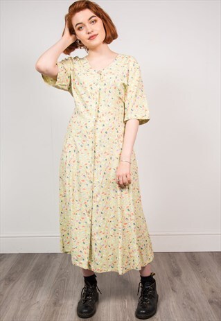 VINTAGE 90'S FLORAL MIDI DRESS