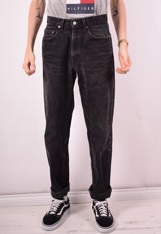 LEVI'S 550 MENS VINTAGE JEANS W32 L34 BLACK 90S