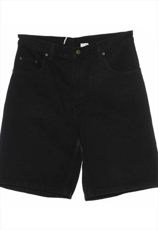 VINTAGE BLACK CLASSIC DENIM SHORTS - W31