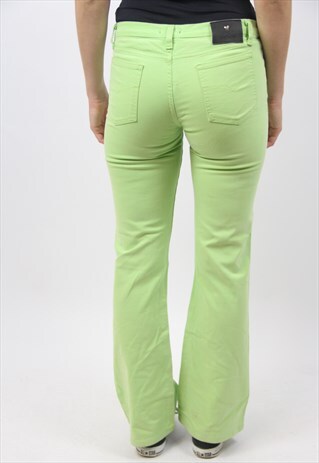 VINTAGE VERSACE LIME GREEN JEANS