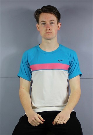 VINTAGE KAPPA POLO SHIRT IN BLUE WITH EMBROIDERED LOGO. SIZE