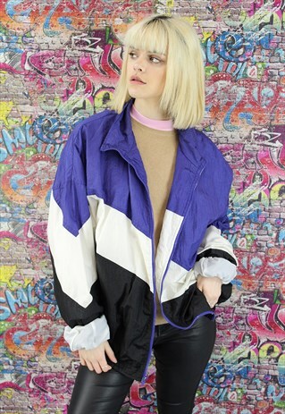 VINTAGE 90S SHELL JACKET/WINDBREAKER. UNISEX SPORTSWEAR.