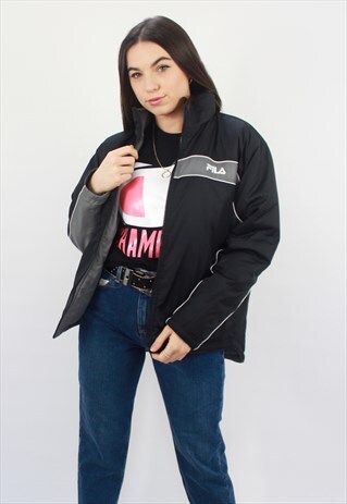 90'S RARE RETRO REVERSIBLE PUFFER JACKET