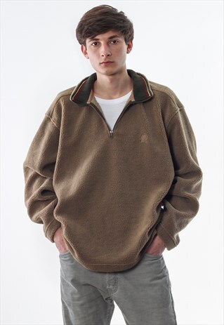 VINTAGE TOMMY HILFIGER FLEECE PULLOVER 90S BROWN