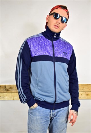 VINTAGE 90S ADIDAS PURPLE GREY JACKET