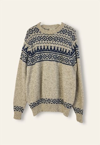 VINTAGE L.L.BEAN JUMPER Y2K IN BEIGE XL