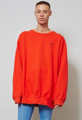 RED VINTAGE 90'S POLO RALPH LAUREN SWEATSHIRT