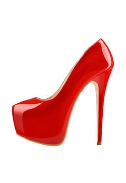 Round Toe Platform Stiletto High Heel Pumps