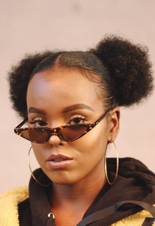 GAZE - CAT EYE BROWN LEOPARD SUNGLASSES