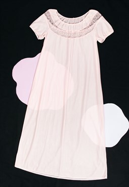Vintage Slip Dress 60s Sheer Fairycore Maxi Nightgown