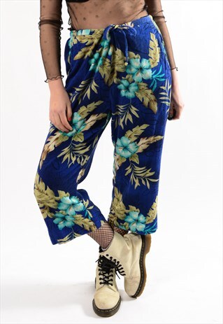 VINTAGE FESTIVAL SUMMER PATTERNED TROUSERS.