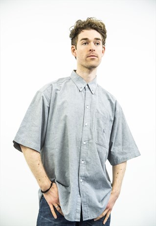POLO RALPH LAUREN VINTAGE 1990S GREY SHORT-SLEEVED SHIRT