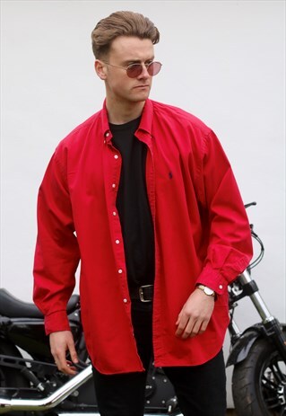 RALPH LAUREN BLAKE USA LUST RED 90S SHIRT