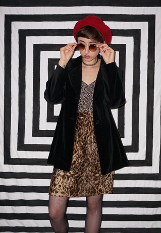 VINTAGE 90'S VELVET BLAZER JACKET