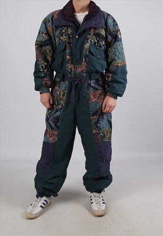 VINTAGE LE CYGNE SPORTIF FULL SKI SUIT SNOW L 42 - 44 (HB1C