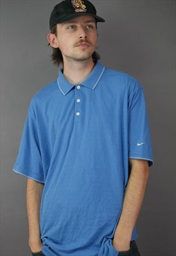 Vintage Nike Polo In Blue with Logo