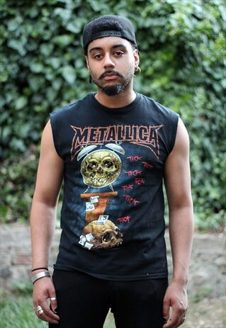 VINTAGE GILDAN METALLICA BAND T-SHIRT VEST TEE