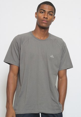 VINTAGE ADIDAS LOGO T-SHIRT GREY