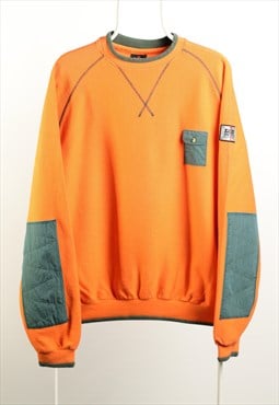 Zippo Works Club Vintage Crewneck Sweatshirt Orange Size L
