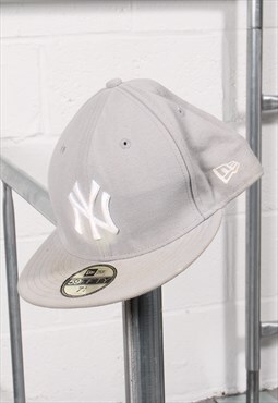 Vintage New Era MLB New York Yankees Cap Grey Baseball Hat