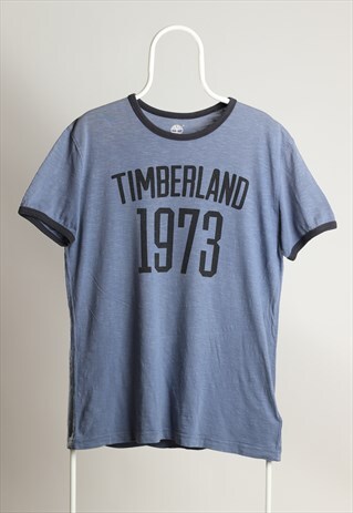 VINTAGE TIMBERLAND CREWNECK PRINT T-SHIRT NAVY