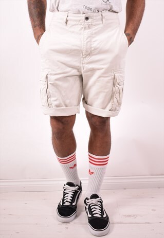 LEVI'S MENS VINTAGE CARGO SHORTS W34 BEIGE 90S