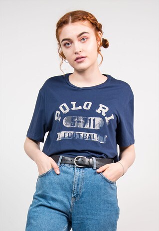 90'S VINTAGE NAVY RALPH LAUREN T-SHIRT